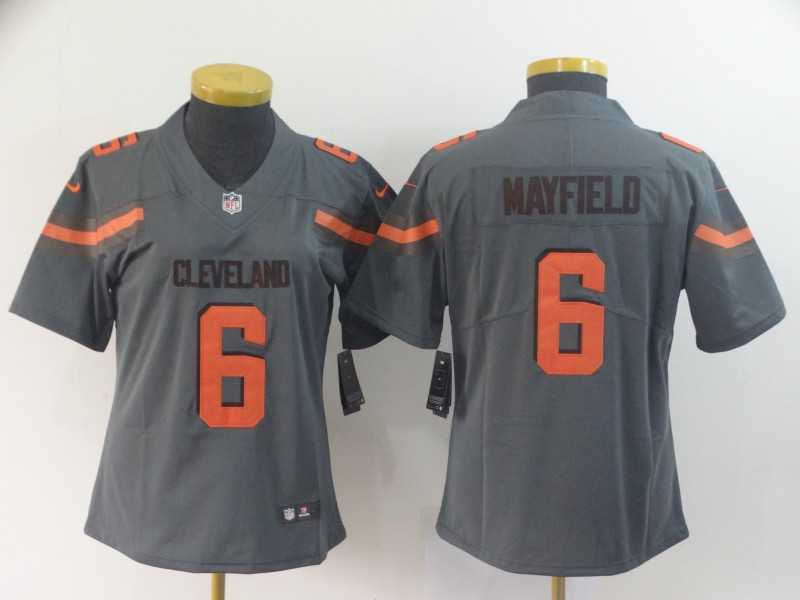 Women Nike Browns 6 Baker Mayfield Gray Inverted Legend Limited Jersey,We sell and wholesale Women Nike Browns 6 Baker Mayfield Gray Inverted Legend Limited Jersey on line form chian!